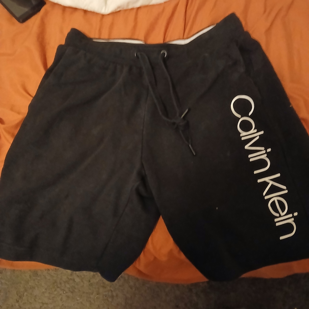 Calvin Klein Black Athletic Shorts Lightweight Elastic